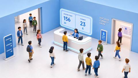 Illustrative visitor lounge used for aggregate occupancy review