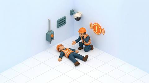 Illustrative floor-level observation requiring a welfare check
