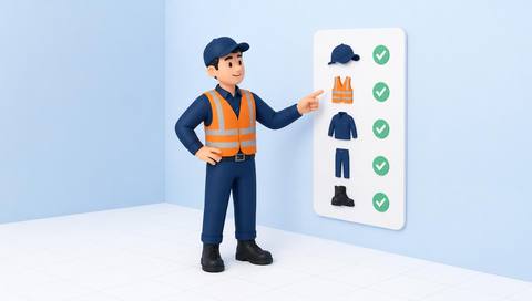 Illustrative entry view showing workwear attributes