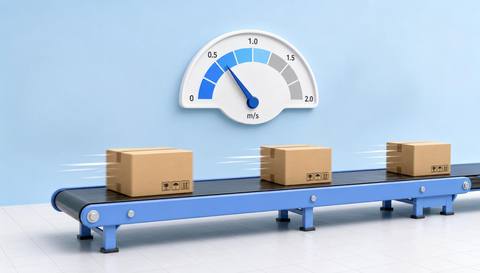 Illustration of timed product crossings at a production checkpoint