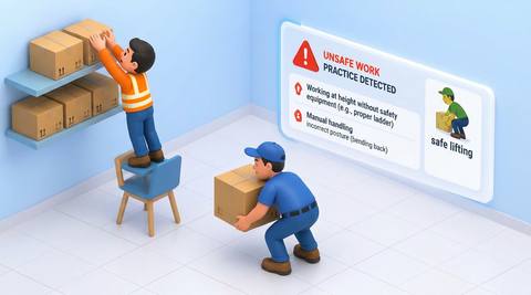 Illustrative workstation view highlighting a defined task stage